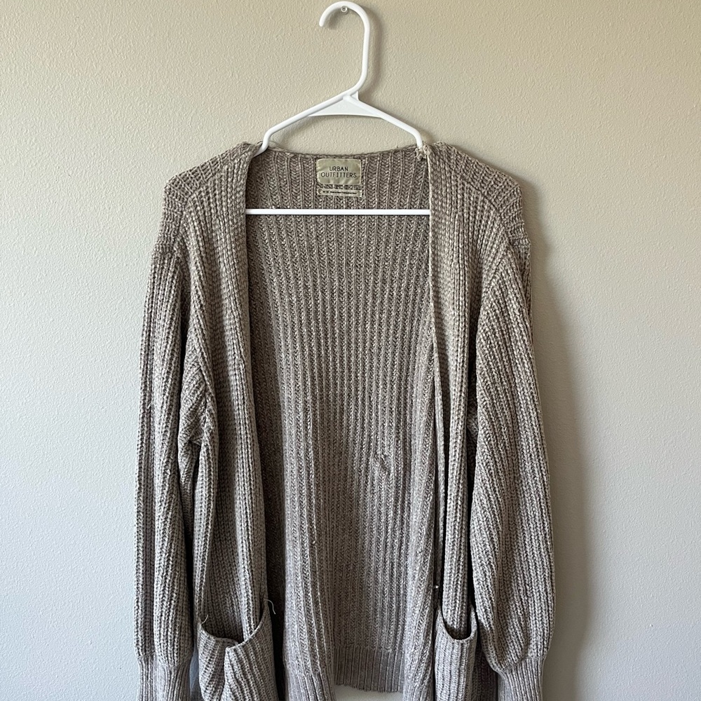 Urban Outfitters Beige Knit Cardigan
